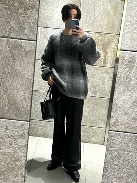 「NEUNA（ヌナ）のアイテム（パンツ）」を使った、URAさん（メンズ・169cm）の冬コーディネート