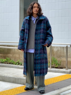 「NICHOLAS DALEY（ニコラスデイリー）のアイテム（ジャケット/アウター）」を使った、Kento Atsushiさん（メンズ・180cm）の冬コーディネート