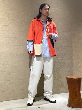 「SHINYAKOZUKA（シンヤコヅカ）のアイテム（トップス）」を使った、Kento Atsushiさん（メンズ・180cm）の夏コーディネート