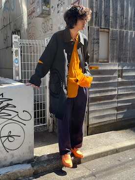 「DRIES VAN NOTEN（ドリスヴァンノッテン）のアイテム（トップス）」を使った、Kento Atsushiさん（メンズ・180cm）の春コーディネート