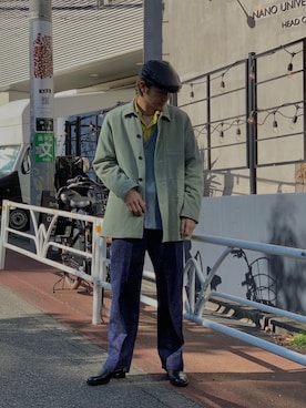 「yoke」｜「アイテム（ジャケット/アウター）」を使った、Kento Atsushiさん（メンズ・180cm）の春コーディネート