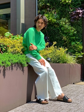 「アイテム（スウェット）」を使った、Kento Atsushiさん（メンズ・180cm・20代）の春コーディネート