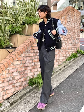 「KIKO KOSTADINOV（キコ コスタディノフ）のアイテム（ジャケット/アウター）」を使った、Kento Atsushiさん（メンズ・180cm）の春コーディネート