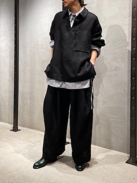 「SHINYAKOZUKA（シンヤコヅカ）のアイテム（トップス）」を使った、Kento Atsushiさん（メンズ・180cm）の夏コーディネート