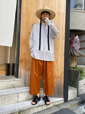 「CristaSeya （クリスタセヤ）のアイテム」を使った、Kento Atsushiさん（メンズ・180cm）の春コーディネート