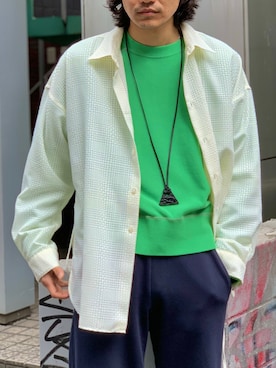 「アイテム（スウェット）」を使った、Kento Atsushiさん（メンズ・180cm・20代）の春コーディネート