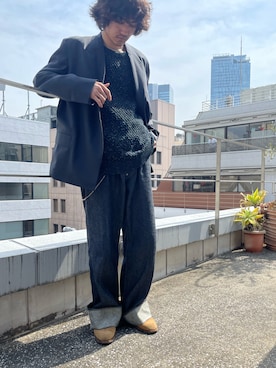 「yoke」｜「アイテム（ジャケット/アウター）」を使った、Kento Atsushiさん（メンズ・180cm）の春コーディネート