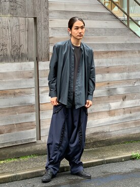「KIKO KOSTADINOV（キコ コスタディノフ）のアイテム（パンツ）」を使った、Kento Atsushiさん（メンズ・180cm）の夏コーディネート