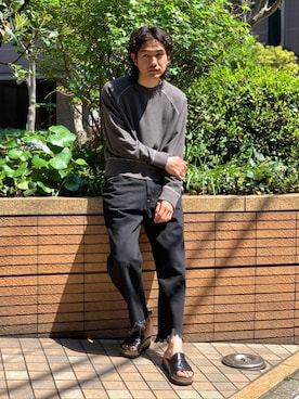 「アイテム（スウェット）」を使った、Kento Atsushiさん（メンズ・180cm・20代）の春コーディネート
