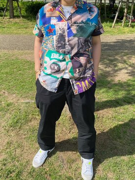 「Desigual（デシグアル）のアイテム（トップス）」を使った、zunchanさん（メンズ・168cm）の夏コーディネート