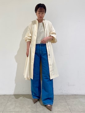 「40代ファッション」｜「アイテム（トレンチコート）」を使った、渡辺さん（レディース・152cm）の冬コーディネート