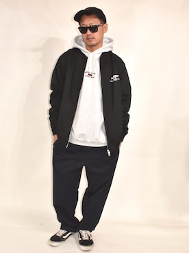 「40代ファッション」｜「アイテム（MA-1）」を使った、ktさん（メンズ・170cm）の冬コーディネート