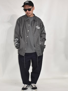 「アイテム（ナイロンジャケット）」を使った、ktさん（メンズ・170cm・40代）の冬コーディネート