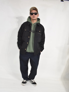 「アイテム（カバーオール）」を使った、ktさん（メンズ・170cm・40代）の秋コーディネート