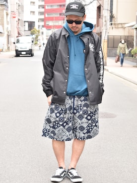 「アイテム（ナイロンジャケット）」を使った、ktさん（メンズ・170cm・40代）の春コーディネート