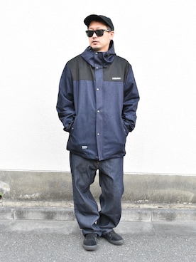 「アイテム（マウンテンパーカー）」を使った、ktさん（メンズ・170cm・40代）の冬コーディネート