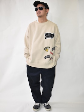 「DOUBLE STEAL（ダブルスティール）のアイテム」を使った、ktさん（メンズ・170cm）の冬コーディネート