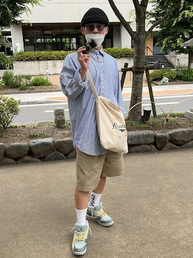 「BlackEyePatch（ブラックアイパッチ）のアイテム（レッグウェア）」を使った、Ni__maruさん（メンズ・166cm）の夏コーディネート