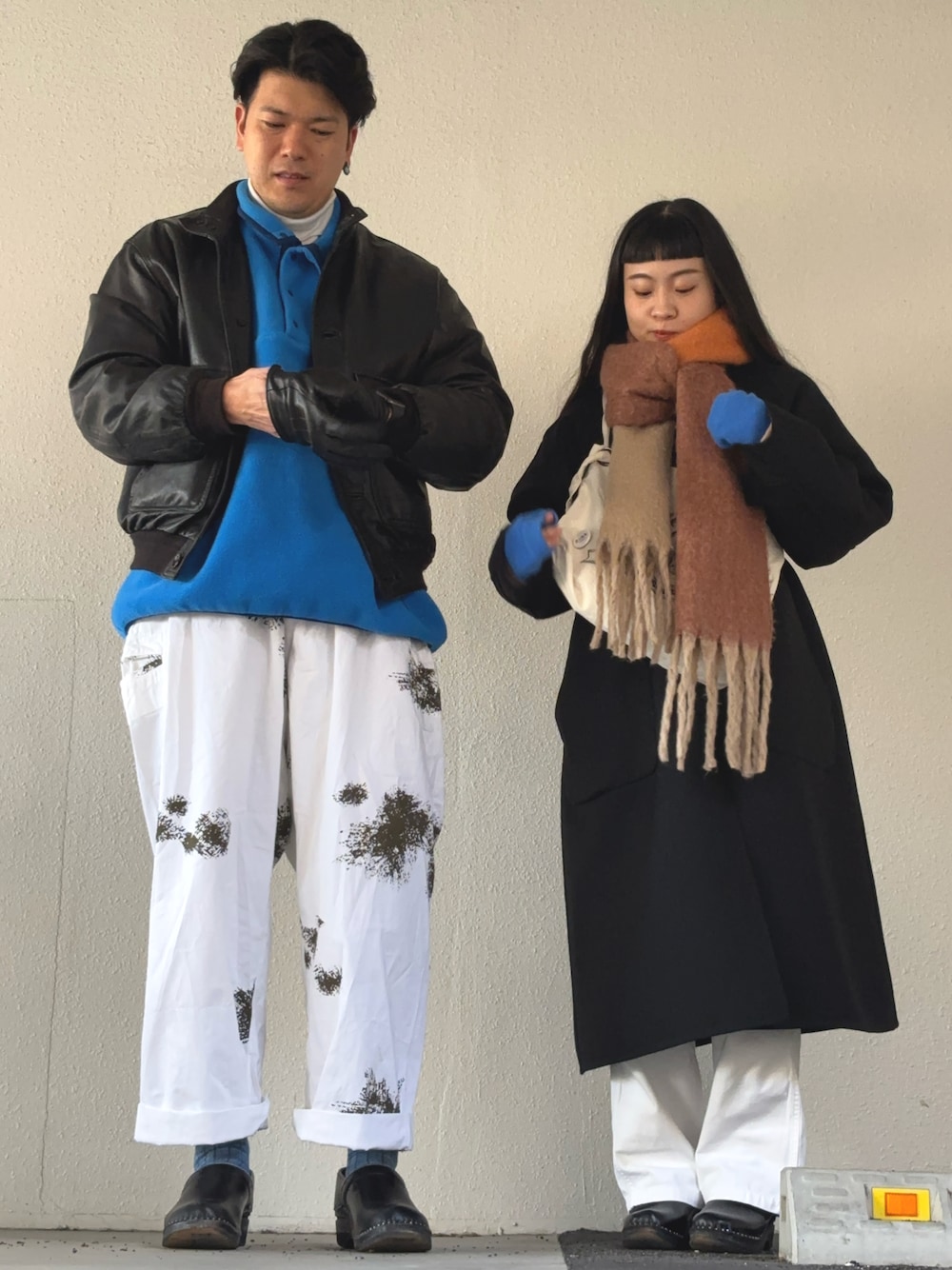 「スノーカモ、スナップT、チンチラ」｜「patagoniaのアイテム（トップス、ブルー系）」を使った、🎩さん（メンズ・178cm）の冬コーディネートの1枚目の写真