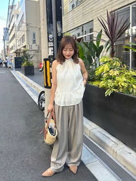 「hellam（へラム）のアイテム」を使った、さきさん（レディース・155cm）の春コーディネート