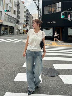 「Loueme（ルエム）のアイテム」を使った、さきさん（レディース・155cm）の夏コーディネート