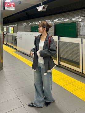 「Loueme（ルエム）のアイテム」を使った、さきさん（レディース・155cm）の秋コーディネート