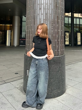 「EFOLE（エフォル）のアイテム」を使った、さきさん（レディース・155cm）の春コーディネート