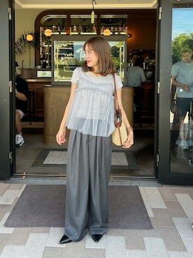 「hellam（へラム）のアイテム」を使った、さきさん（レディース・155cm）の夏コーディネート