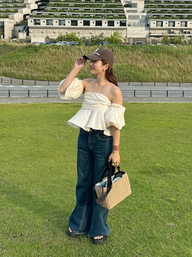「nugu」｜さきさん（レディース・155cm）の夏コーディネート