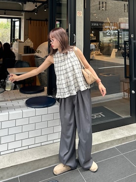 「hellam（へラム）のアイテム」を使った、さきさん（レディース・155cm）の春コーディネート