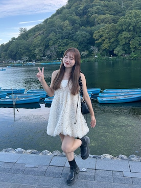 「アイテム（ドレス）」を使った、さきさん（レディース・155cm）の秋コーディネート