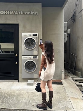 「LOWRYS FARM（ローリーズファーム）のステンレスプレートネックレス　973053（ネックレス）」を使った、Hinaさん（レディース・162cm）の秋コーディネート