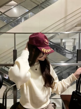 「LOWRYS FARM（ローリーズファーム）のステンレスプレートネックレス　973053（ネックレス）」を使った、Hinaさん（レディース・162cm）の秋コーディネート