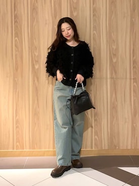「LOWRYS FARM（ローリーズファーム）のステンレスプレートネックレス　973053（ネックレス）」を使った、Hinaさん（レディース・162cm）の秋コーディネート