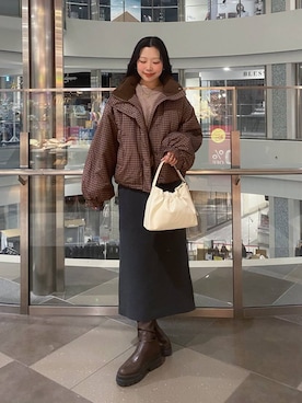 「おでかけ」｜Hinaさん（レディース・162cm）の冬コーディネート