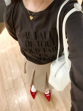 「ドットエスティ秋コーデ」｜「アイテム（キャップ）」を使った、Hinaさん（レディース・162cm）の秋コーディネート