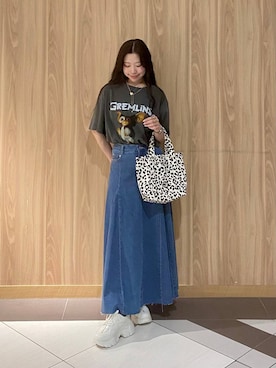 「デニムワンピース」｜Hinaさん（レディース・162cm・20代）の夏コーディネート
