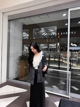 「アイテム（バレエシューズ）」を使った、Hinaさん（レディース・162cm）の秋コーディネート