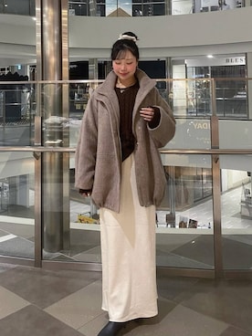 「アイテム（シュシュ）」を使った、Hinaさん（レディース・162cm・20代）の秋コーディネート