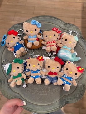 「LOWRYS FARM（ローリーズファーム）の【サンリオキャラクターズ】ヌイキーホルダー8 647243/GOODS（キーホルダー、その他）」を使った、Hinaさん（レディース・162cm）の春コーディネート