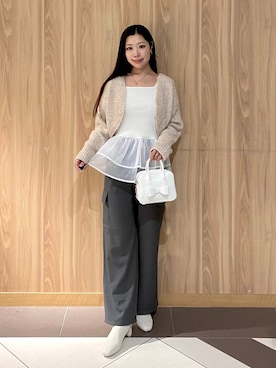 「ドットエスティ秋コーデ」｜「アイテム（アクセサリー）」を使った、Hinaさん（レディース・162cm）の秋コーディネート