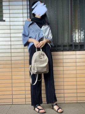 「Honeys（ハニーズ）のアイテム（バックパック/リュック）」を使った、Nanaさん（レディース・169cm）の夏コーディネート