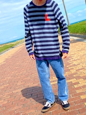 「ラコステ」｜「アイテム（アクセサリー）」を使った、TPさん（メンズ・177cm）の秋コーディネート