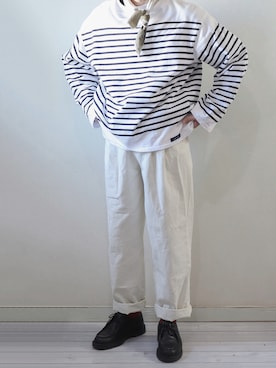 「バスクシャツ」｜「アイテム（財布/小物）」を使った、ゆうさん（メンズ・165cm）の冬コーディネート