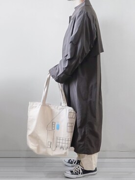 「Steven Alan（スティーブンアラン）のアイテム（ステンカラーコート）」を使った、ゆうさん（メンズ・165cm）の秋コーディネート