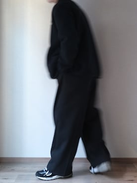 「黒」｜「アイテム（ノーカラージャケット）」を使った、ゆうさん（メンズ・166cm）の春コーディネート