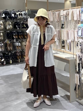 「GLOBAL WORK（グローバルワーク）のアイテム（ワンピース/ドレス）」を使った、サキさん（レディース・154cm）の夏コーディネート