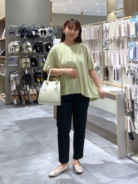 「アイテム（バレエシューズ）」を使った、サキさん（レディース・154cm）の夏コーディネート