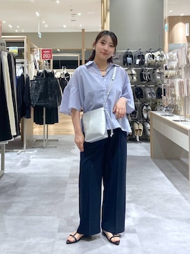 「GLOBAL WORK（グローバルワーク）のアイテム（タンクトップ）」を使った、サキさん（レディース・154cm）の春コーディネート