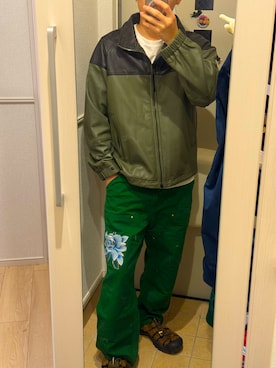 「アイテム（ライダースジャケット）」を使った、keiたさん（メンズ・165cm・20代）の秋コーディネート